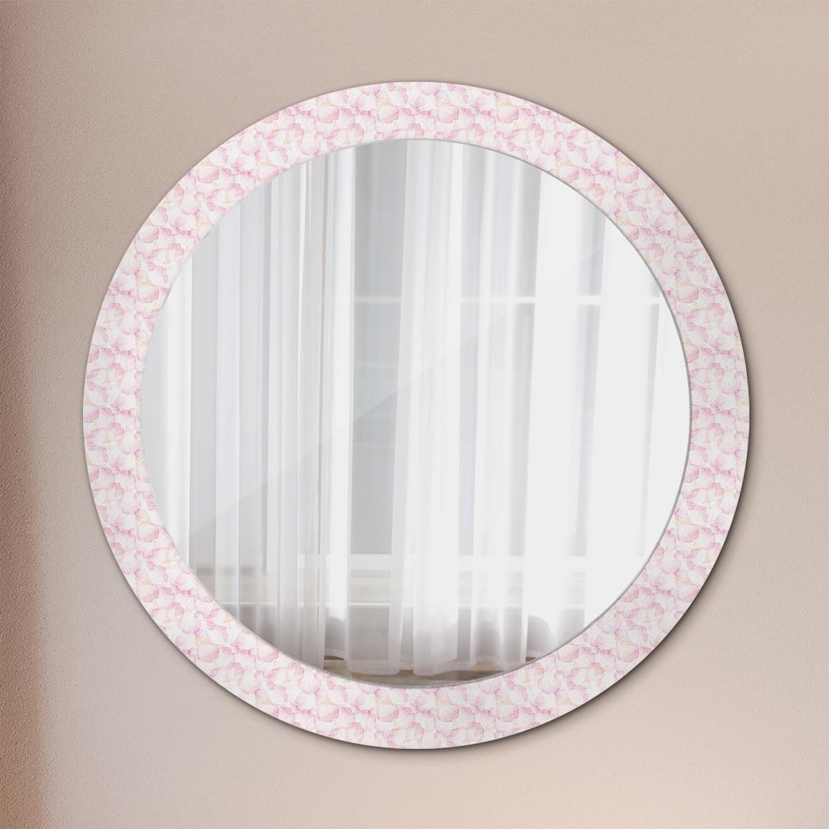 SPIEGEL Rund Ø 80 cm mit Aufdruck - Pink, Glas (80/80/0.4cm) - Wallfluent