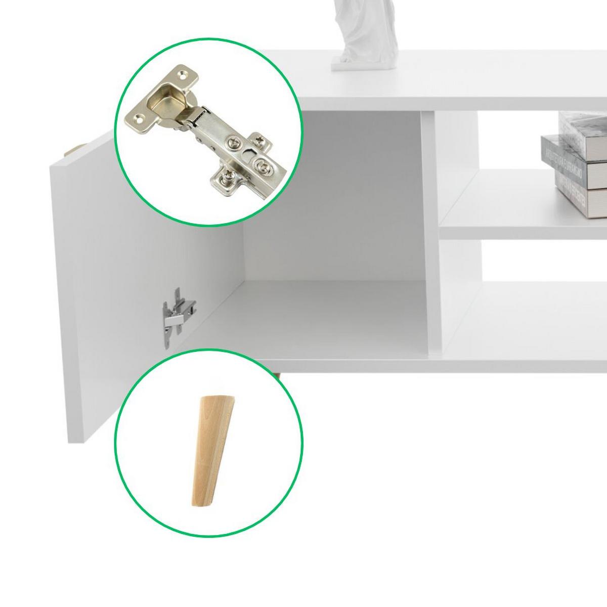 LOWBOARD Focus - Eichefarben/Weiß, Holzwerkstoff (40/50/135cm) - RAUMHIRSCH FURNITURE