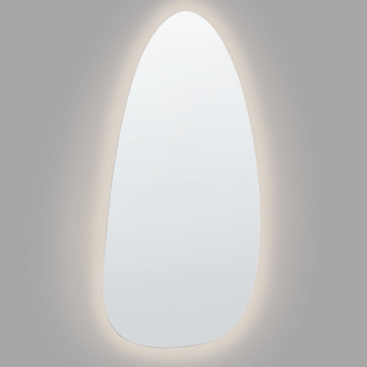 LED-BADEZIMMER-SPIEGEL 60/130 cm Silber Royer - Silberfarben, Glas (60/130/3cm) - Beliani