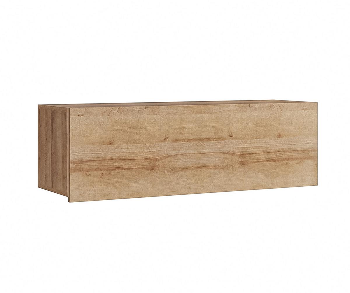 WOHNWAND Kossana 1 Modern Goldene Eiche 300/154/43 cm Stilvoll - Hellbraun, Holzwerkstoff/Kunststoff (300/154/43cm) - AX Living
