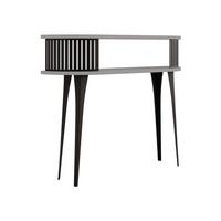 KONSOLENTISCH Roenni Oval - Schwarz/Grau, Holzwerkstoff/Metall (100/25/86cm) - MIRJAN24