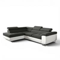 ECKSOFA Jade Mit Schlaffunktion - Schwarz, Holzwerkstoff/Textil (202/275cm) - Fun Möbel