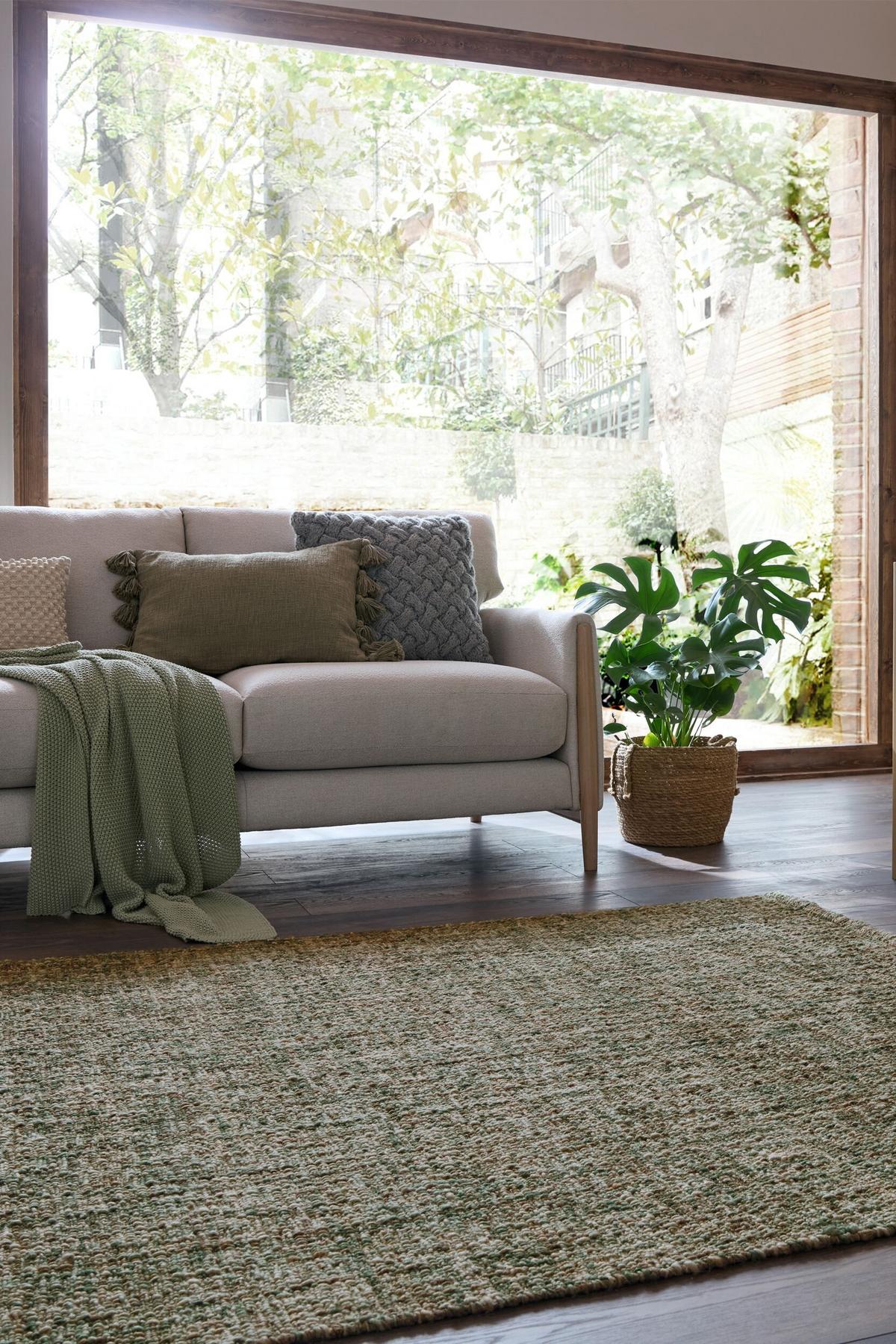 WOLLTEPPICH OTLEY, einfarbig, Grün, 200 x 290 cm - Grün, Textil (290/200cm) - KADIMA DESIGN