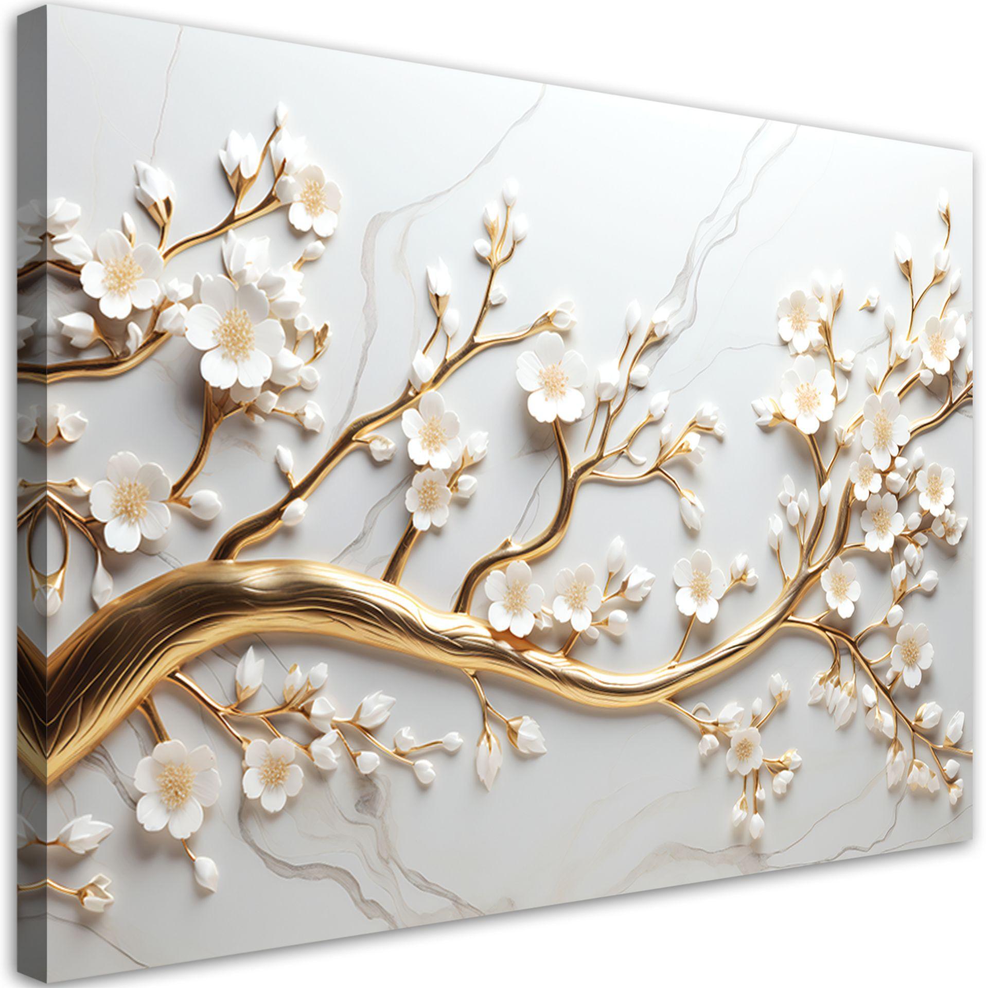 KUNSTDRUCK Gold 100/70 cm - Goldfarben, Textil (100/70cm) - KUNSTLOFT
