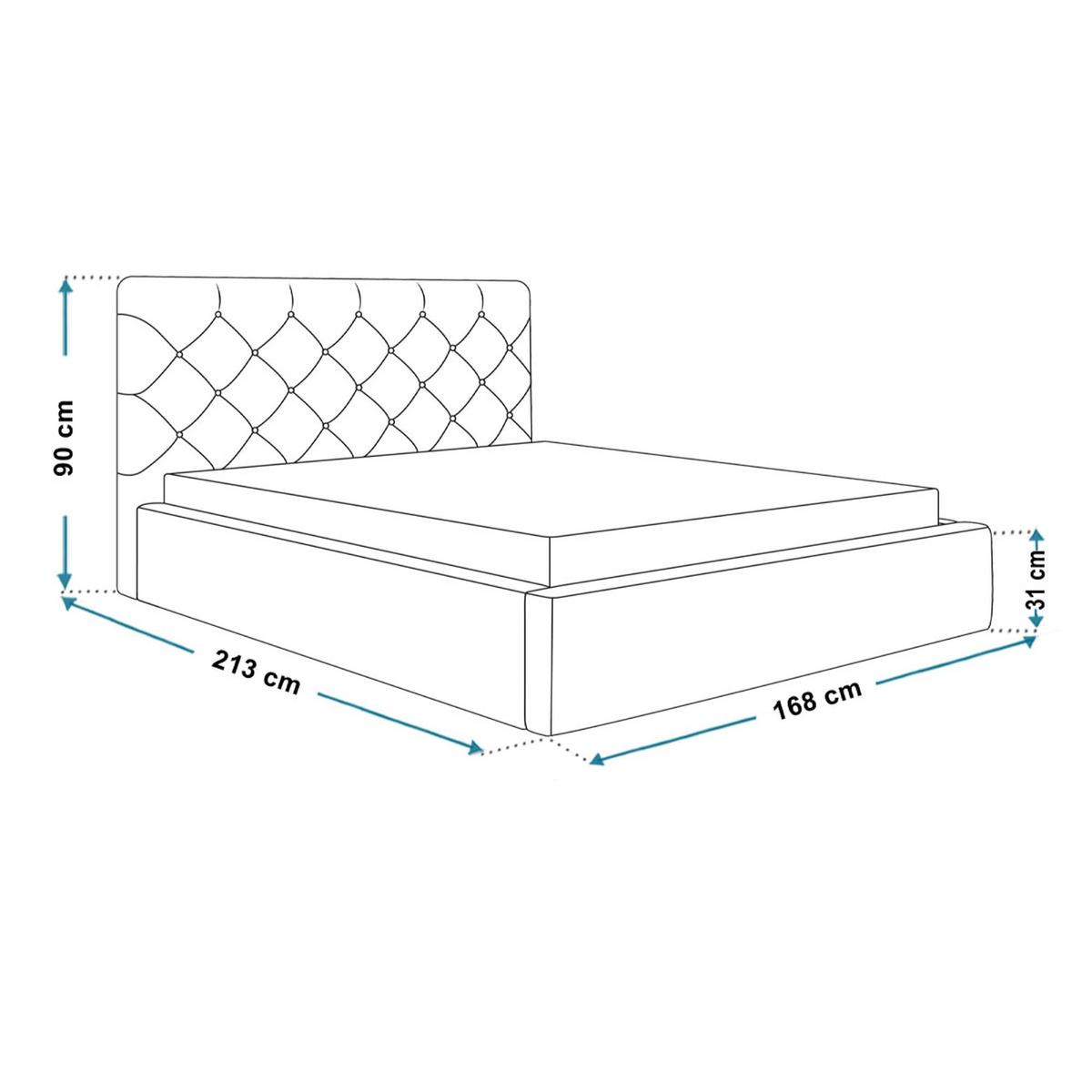 BETT 160x200 - Polsterbett mit Bettkasten und Holzrahmen - Elegant Betten - Weicher Jasminstoff - Kollektion Boston, Beige - Beige, Holz/Kunststoff (160/200cm) - Alpi-Möbel