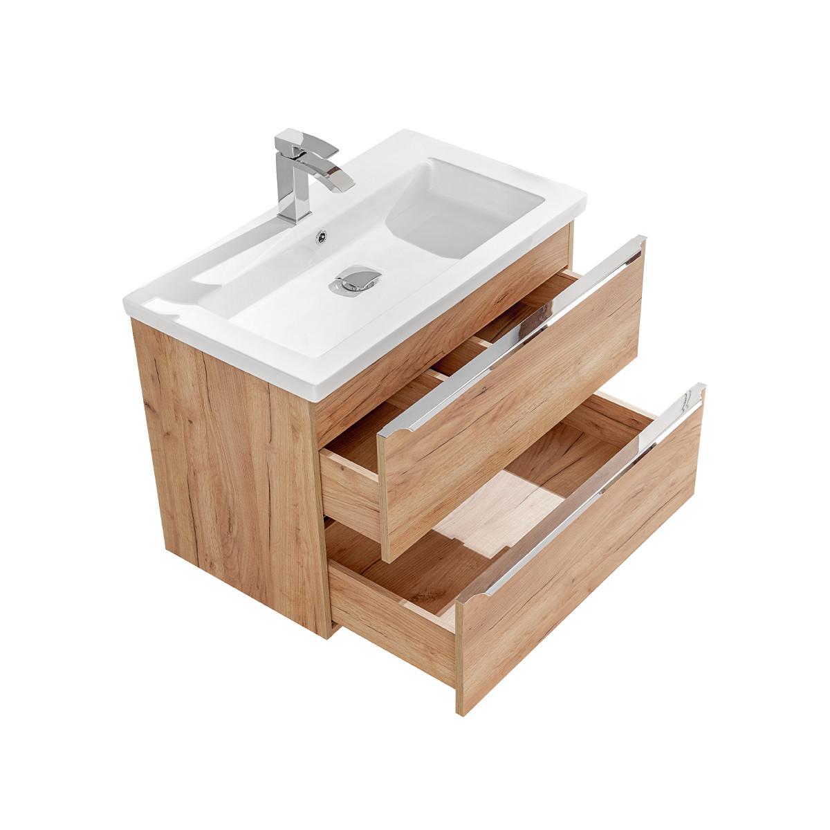 WASCHTISCH 80cm April Holz - Braun, Holzwerkstoff (80/57/46cm) - Petits-meubles
