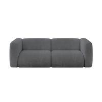 MODULARES Sofa 2-SITZER MIRA-S1 228x89x70 Dunkelgrau cm Cord - Dunkelgrau/Graphitfarben, Holzwerkstoff/Kunststoff (228/70/89cm) - ALTDECOR
