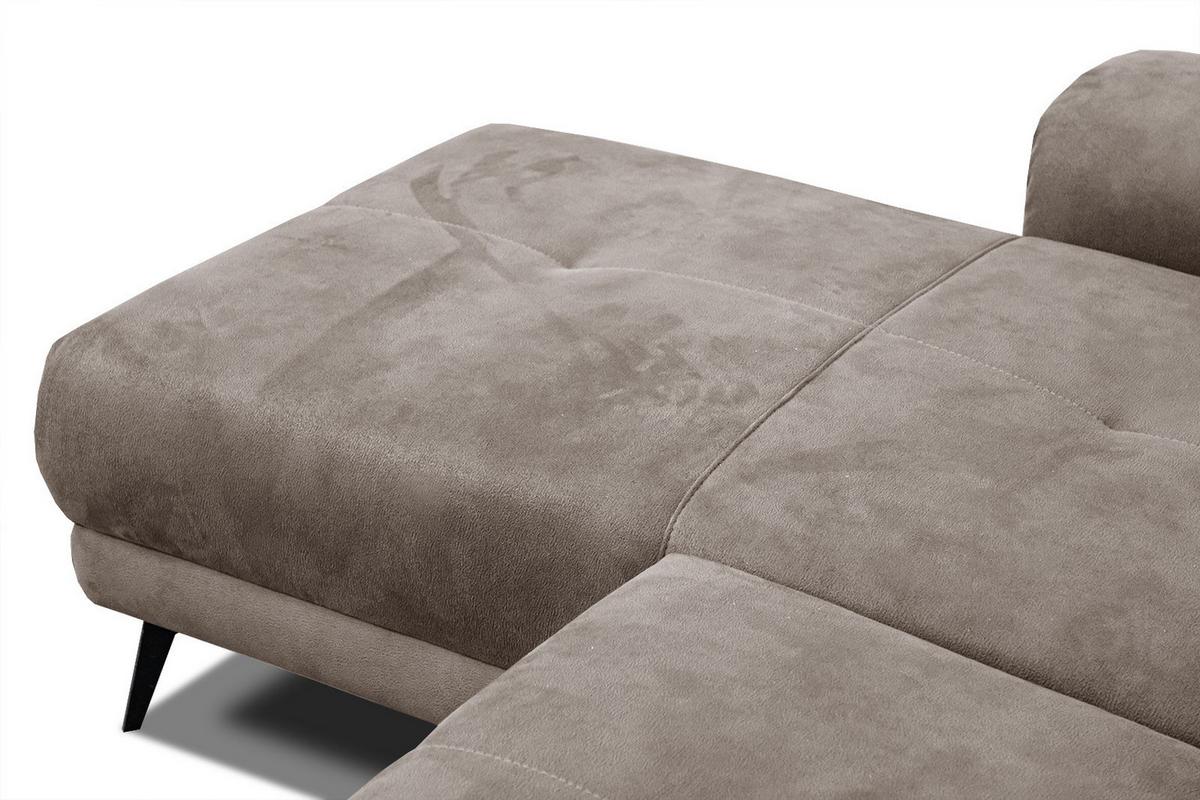 ECKSOFA FIERO 4-Sitzer, beige - Beige/Schwarz, Holzwerkstoff/Textil (158/269cm) - Wozimo