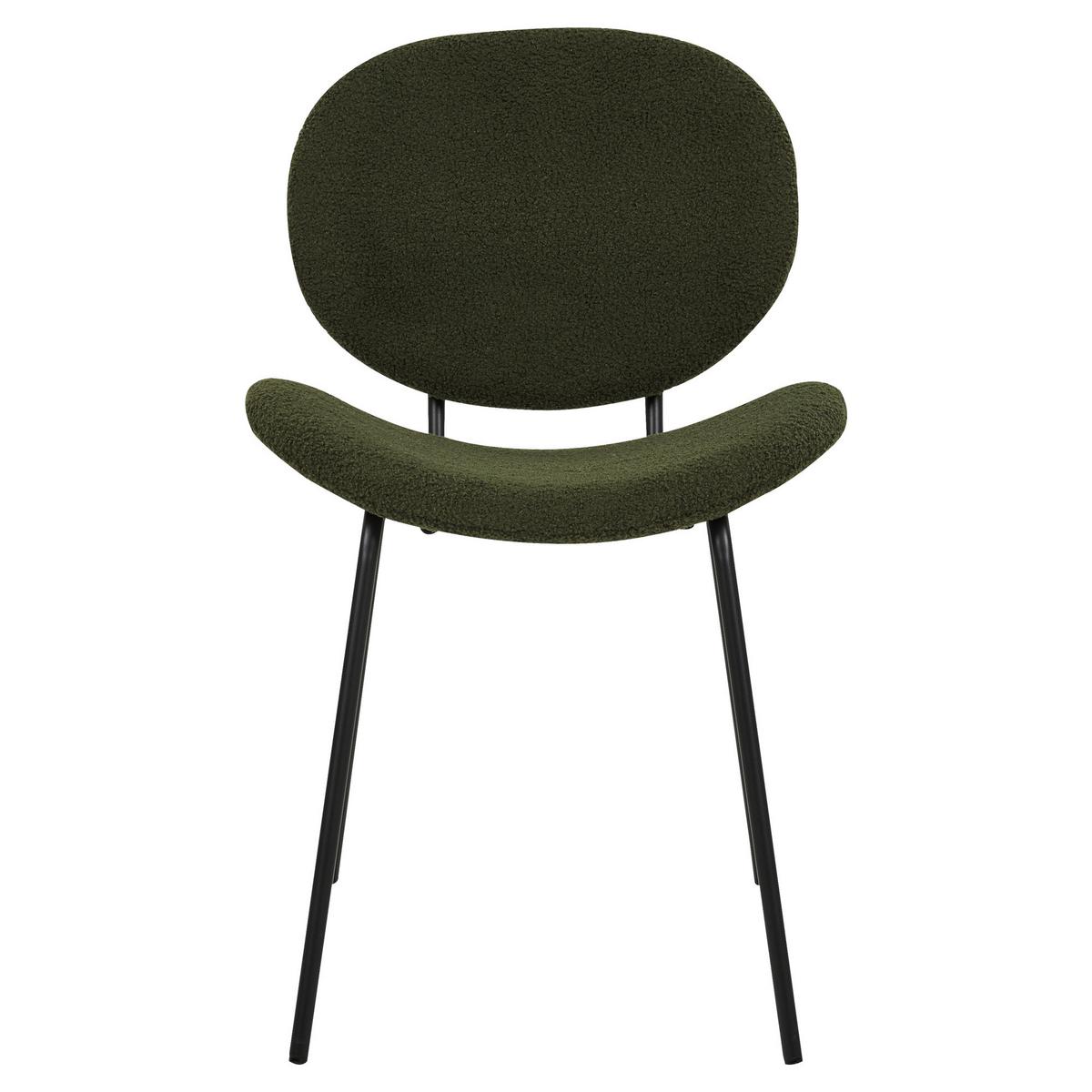 ESSZIMMERSTUHL 2er-Set Kunstleder Grün Luana - Grün, Textil/Metall (50/80/52cm) - Beliani