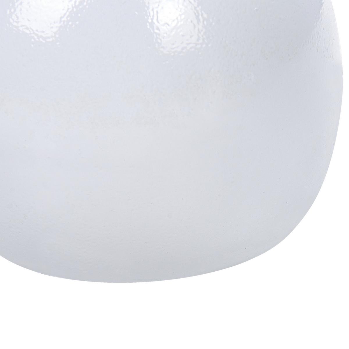 BEISTELLTISCH Aluminium weiß rund 40 cm Eucla - Weiß, Metall (40/40/49cm) - Beliani
