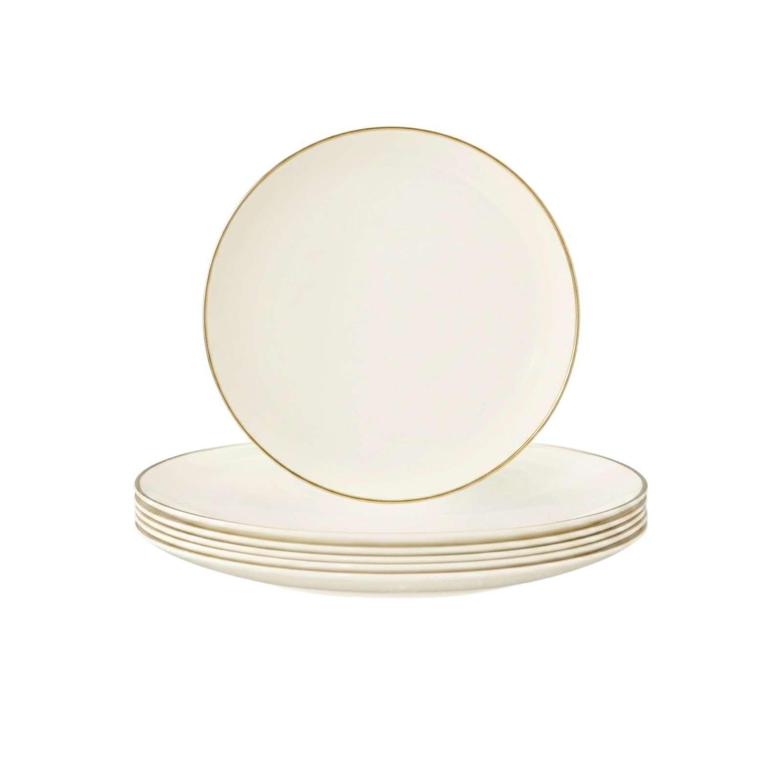 FRÜHSTÜCKSTELLER Savona Fine Diamond creme ø 22,6 cm 6er Set - Creme, Keramik (22.6cm) - Seltmann Weiden