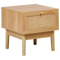 NACHTTISCH mit 1 Schublade Hellbraun Nivo - Braun, Holzwerkstoff (42/40/40cm) - Beliani
