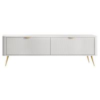 TV-ELEMENT Lante 2D - Goldfarben/Weiß, Holzwerkstoff/Metall (164/52/38cm) - MIRJAN24