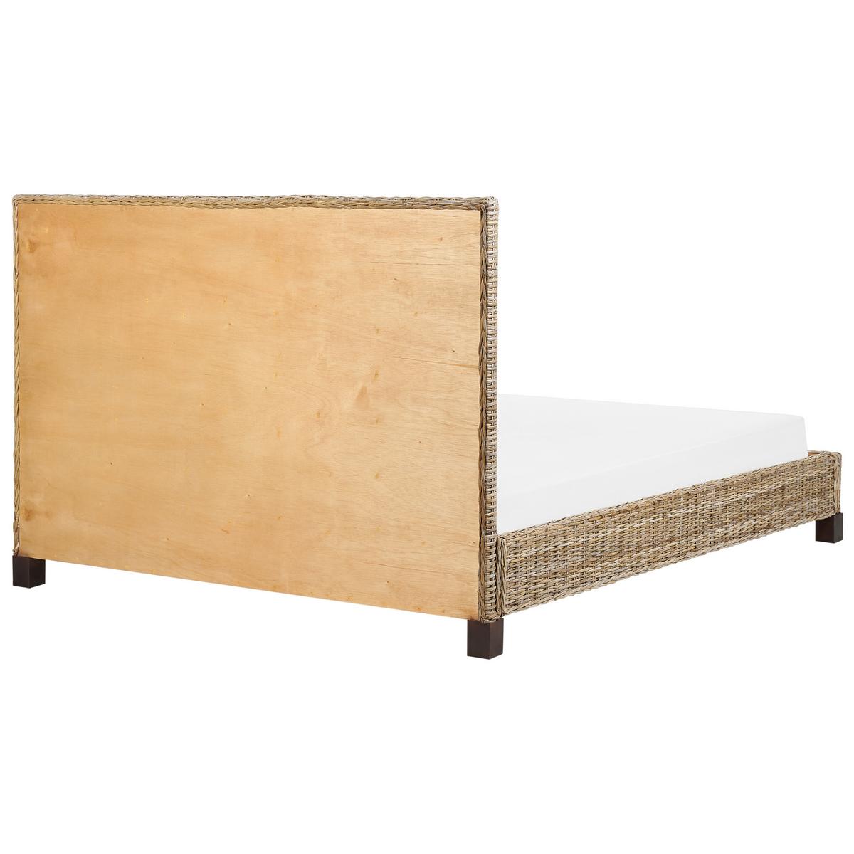 BETT mit Lattenrost 180/200 cm Rattan Naturfarben Salbris - Naturfarben, Naturmaterialien (180/200cm) - Beliani