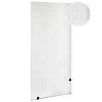 DUSCHWAND 90/195 cm Transparent Mahuida - Transparent/Schwarz, Glas (90/195cm) - Beliani