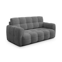 SOFA MELLOW 2,5-Sitzer, grau - Schwarz/Grau, Holz/Textil (183/87/98cm) - Wozimo