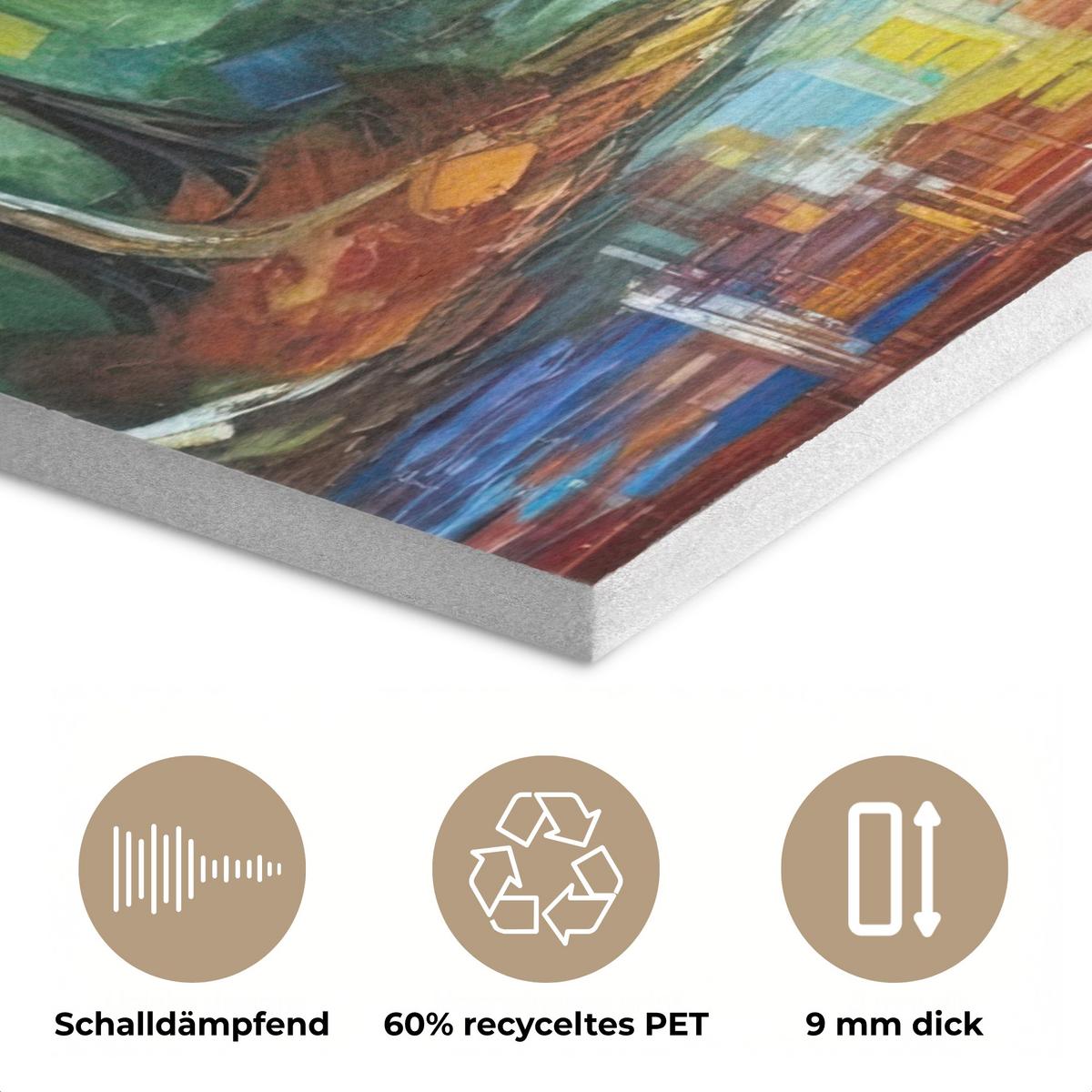 AKUSTIKBILD Landschaft - Wald - Farben - Natur Kunstdruck Schlafzimmer 50x70 cm - Multicolor, Kunststoff (50/70/0.9cm) - MuchoWow