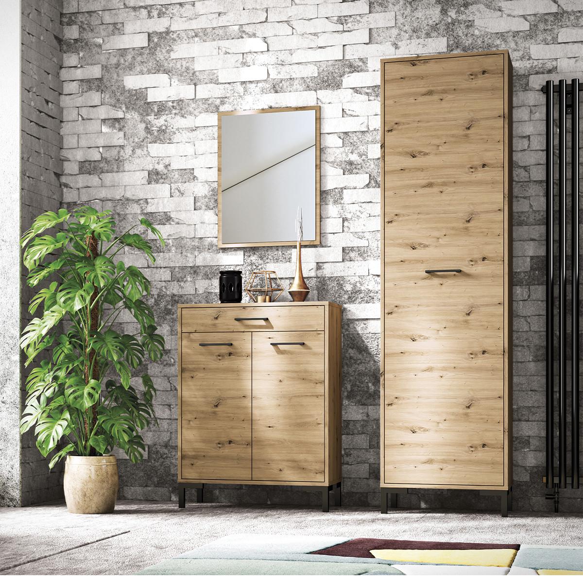 SCHUHMÖBEL Liora Holz - Braun, Holzwerkstoff (70/94/34cm) - Petits-meubles