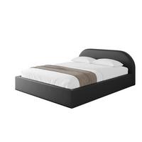 POLSTERBETT mit Bettkasten und Lattenrost, Boxbett ohne Matratze - TIVON-V1 180x200 Schwarz Kunstleder - Schwarz Hochglanz, Holzwerkstoff/Textil (180/200cm) - ALTDECOR