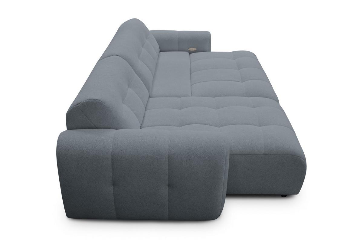 ECKSOFA LUMERO 4-Sitzer LINKS, graphitfarben - Graphitfarben/Schwarz, Holz/Textil (275/166cm) - Courtois Laville