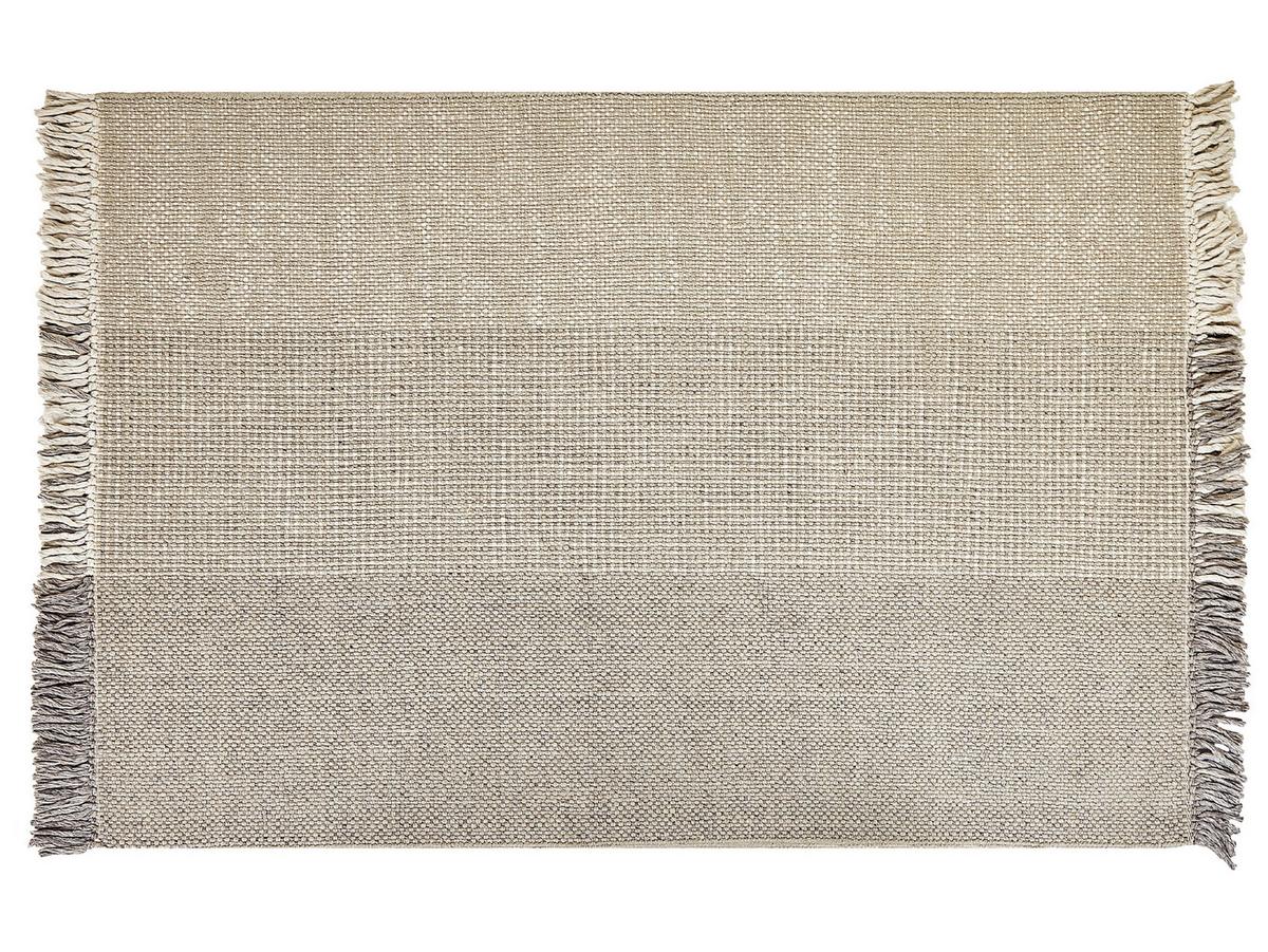TEPPICH geflochten Tekeler 200/140 cm - Grau, Textil (140/200cm) - Beliani