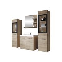BADMÖBEL-SET Madrit I - Eiche San Remo, Holzwerkstoff (30/132/30cm) - MIRJAN24