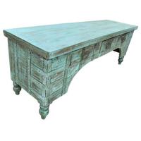 TV-LOWBOARD aus Holz, 175x45x57cm - Grün, Holz (175/57/45cm) - Wanderlust