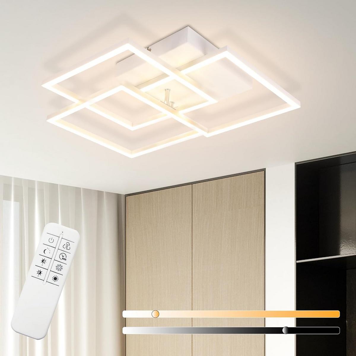 LED-DECKENLEUCHTE Kranzfluch 40.0/9.0/40.0 cm - Weiß, Metall (40/40/9cm) - ZMH