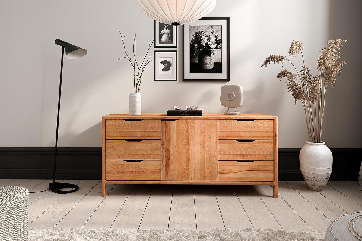KOMMODE PAUL Kernbuche - Kernbuche, Holz (140/64/50cm) - byoak
