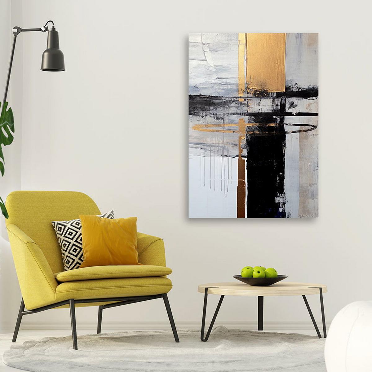 KUNSTDRUCK Gold 60/90 cm - Goldfarben, Textil (60/90cm) - KUNSTLOFT