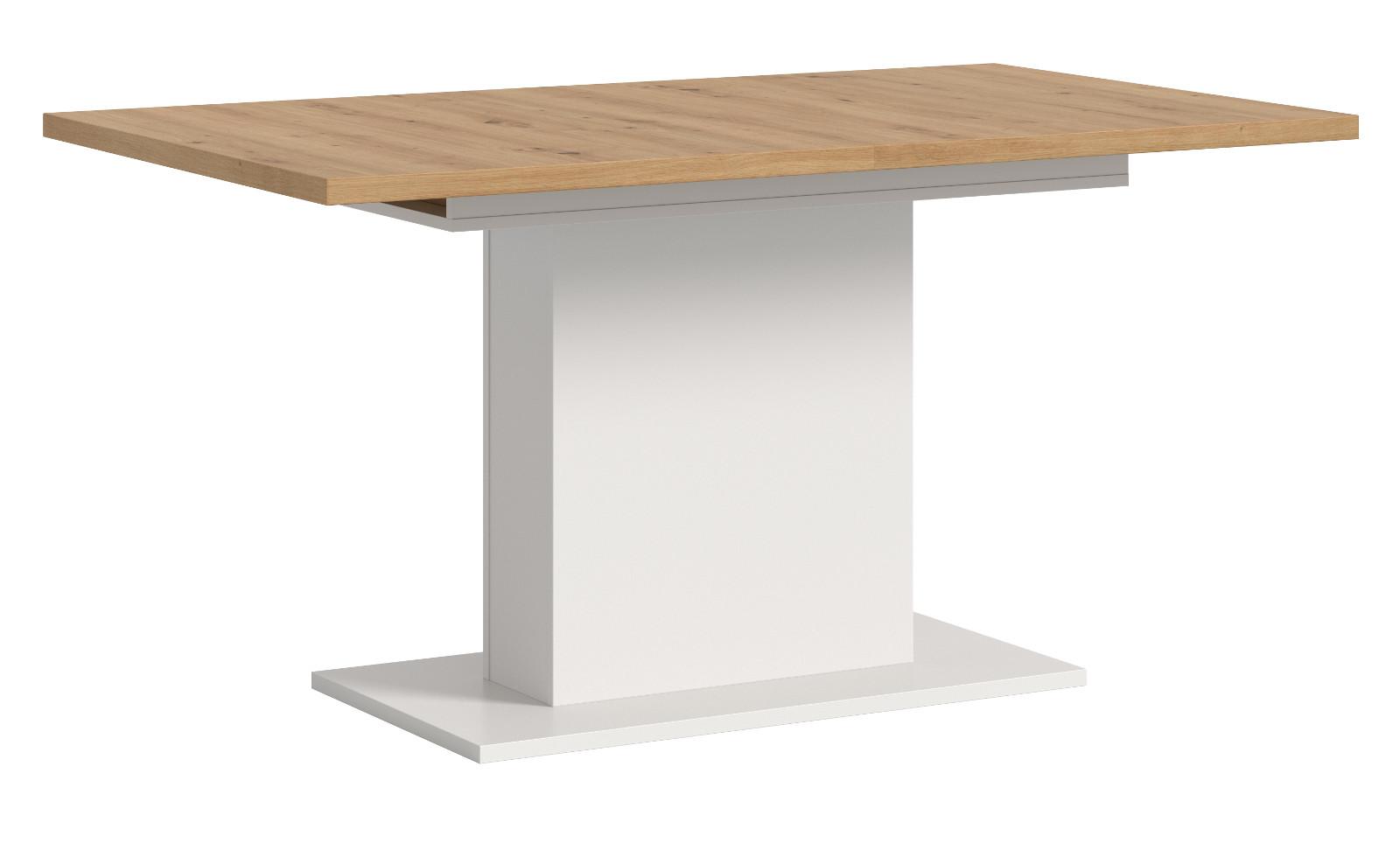 ESSTISCH weiß, Eiche Artisan, Küchentisch ausziehbar 150 - 190 cm - Weiß/Eiche Artisan, Holzwerkstoff/Metall (150/90/76cm) - Inn.Furn