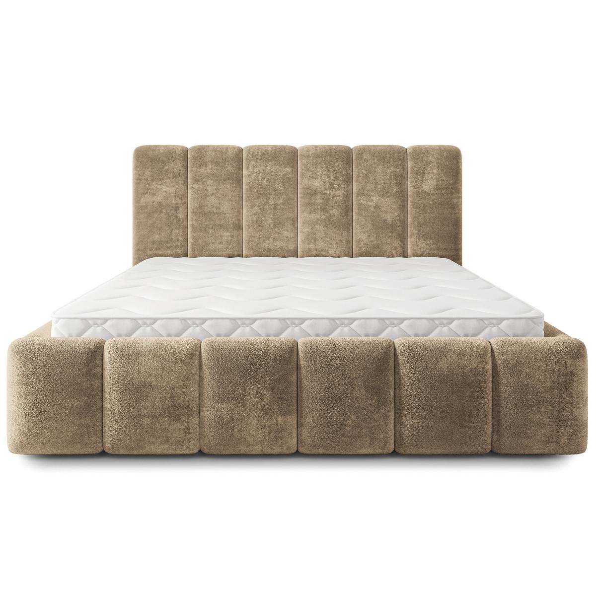 POLSTERBETT ATTORA LM 140x200 cm mit Bettkästen - Beige - Beige, Holz (140/200cm) - MASSENO