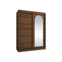 SCHWEBETÜRENSCHRANK Selfie 150 cm - Silberfarben/Nussbaumfarben, Holzwerkstoff/Kunststoff (150/200/62cm) - MIRJAN24