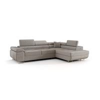 ECKSOFA Monaro Mit Schlaffunktion - Hellgrau, Holzwerkstoff/Textil (275/202cm) - Fun Möbel