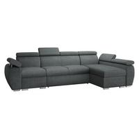 ECKSOFA Boston LCP, Seite: Rechts 1P(65)+2R+LCP - Silberfarben/Blaugrau, Holz/Textil (320/170cm) - MIRJAN24