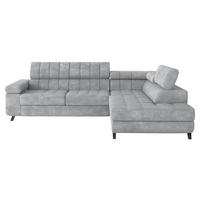ECKSOFA Nord, Seite: Rechts - Silberfarben/Schwarz, Holz/Textil (264/203cm) - MIRJAN24