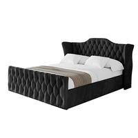 POLSTERBETT mit Bettkasten, Fußteil und Lattenrost, Boxbett mit Matratze H3/H4 - ZORAN-Z 120x200 Schwarz - Schwarz, Holzwerkstoff/Textil (120/200cm) - ALTDECOR