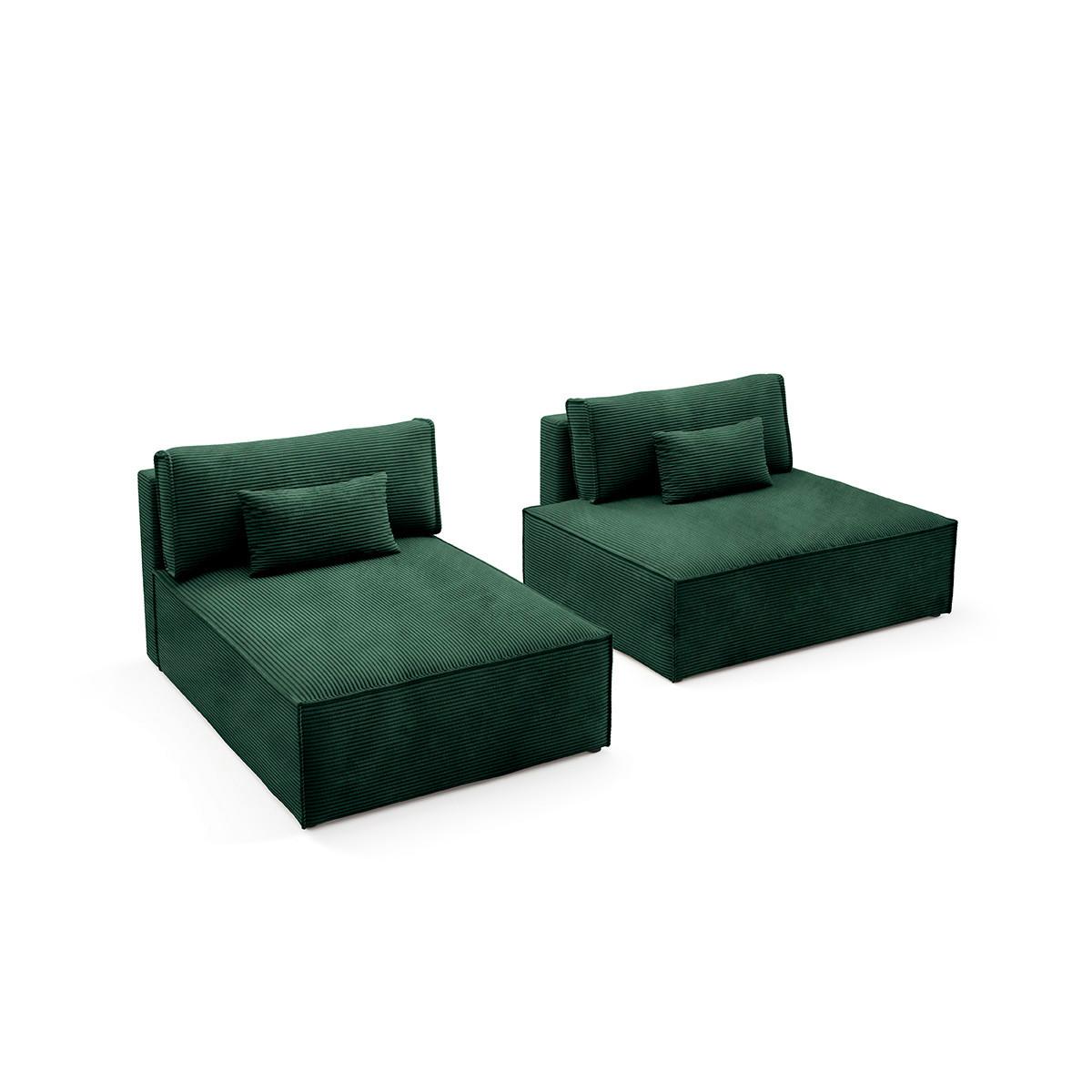 ECKSOFA Georgia Tannengrün - Grün, Holz (236/148cm) - Petits-meubles
