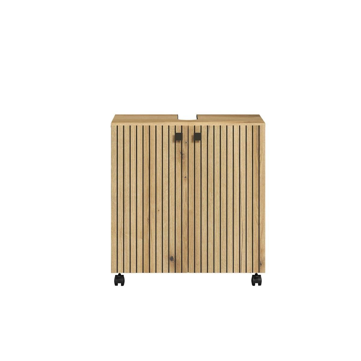 WASCHBECKENUNTERSCHRANK PureBliss Eiche Dekor - Eichefarben, Holzwerkstoff (60/64/42cm) - Trendteam