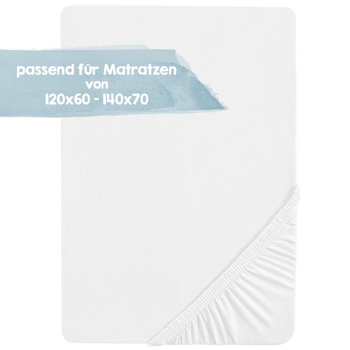 SPANNBETTLAKEN 60 x 120 – 70 x 140 cm - Weiß, Textil (70/140cm) - Roba