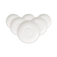 UNTERTASSEN Anmut Platinum No.1 weiß ø 15 cm 6er Set - Weiß, Keramik (15cm) - Villeroy & Boch