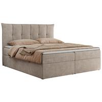 BOXBETT PREMIUM 10 140/200 Beige Struktur - H4 - Beige, Holz/Textil (140/200cm) - MKS
