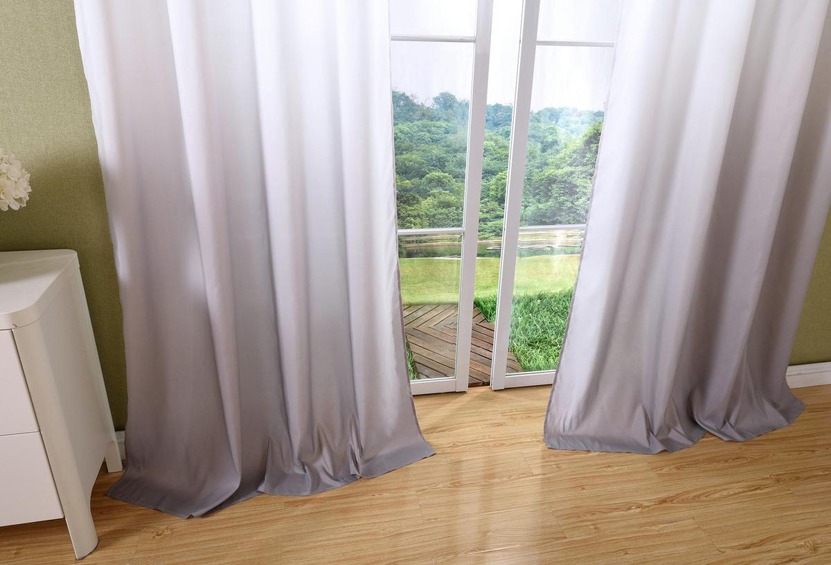 VORHANG FARBVERLAUF HxB 245x140 cm Grau - Grau, Textil (140/245cm) - Gardinenbox