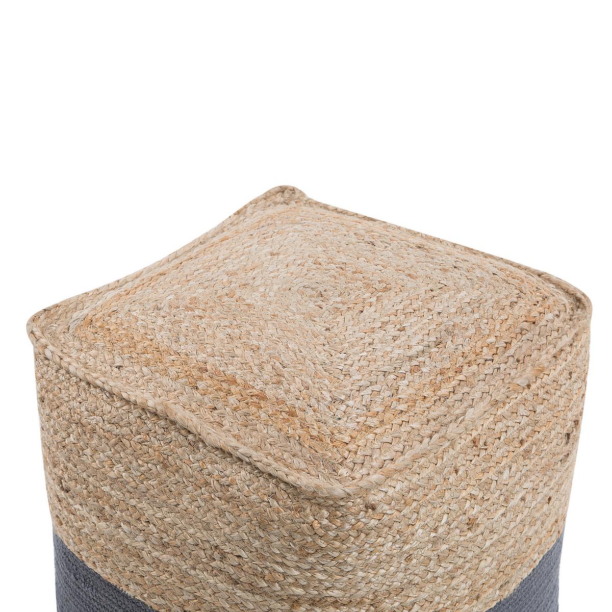 POUF Kirama 44/44/44 cm - Beige, Naturmaterialien (44/44/44cm) - Beliani