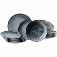 TELLER-SET Grana grau 18-tlg. - Grau, Keramik (2/2/2cm) - Ritzenhoff Breker
