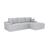 SOFA Coredo hellgrau Cord - Hellgrau, Textil (250/155cm) - Juskys
