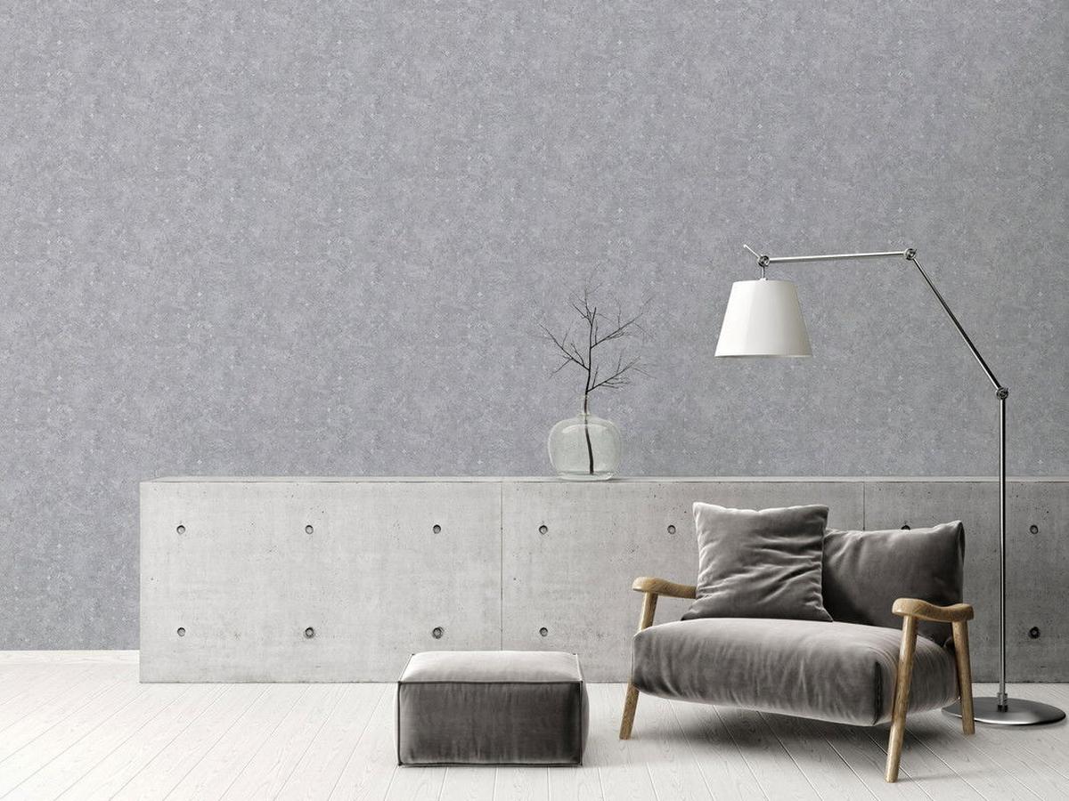 VLIESTAPETE Grau 53/1005 cm - Grau, Textil (53/1cm) - KUNSTLOFT