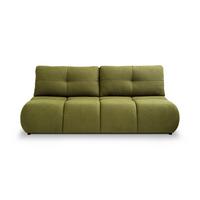 BETTSOFA CORSO Grün Bucle-Stoff mit Schlaffunktion - Grün, Holz (214/89/104cm) - MASSENO