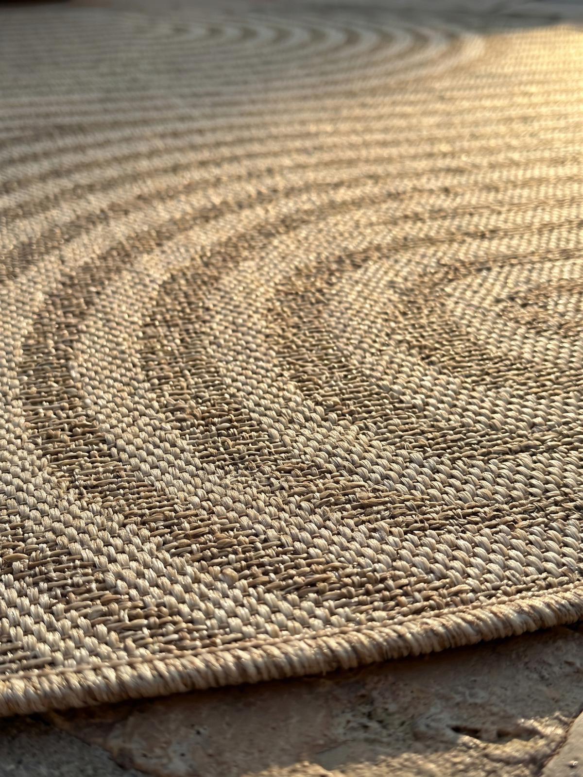 TEPPICH Outdoor VENTOUX in Beige, im Boho-Stil, 120 x 170 cm - Beige, Textil (170/120cm) - KADIMA DESIGN