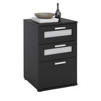 NACHTTISCH MARIKE - Schwarz, Holzwerkstoff (40/63/38cm) - CARO-Möbel